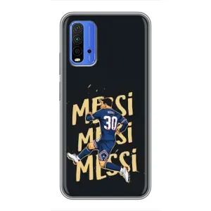 Чохли для Xiaomi Redmi 9T (Leo чемпіон) (AlphaPrint) (Messi ПСЖ)