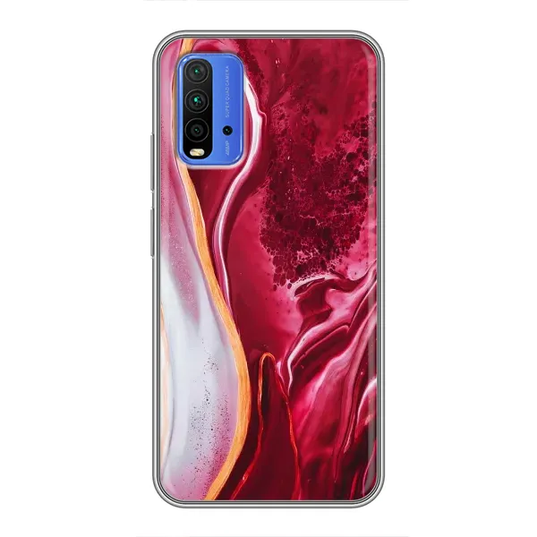 Чохол з принтом «Мрамор червоний» для Xiaomi Redmi 9T