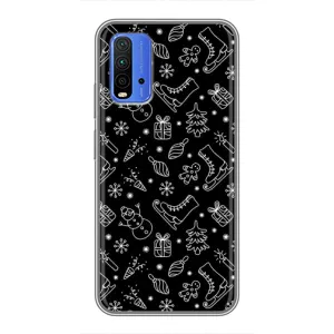 Новорічні, Святкові Чохли для Xiaomi Redmi 9T - 2024 год (Новорічний фон)