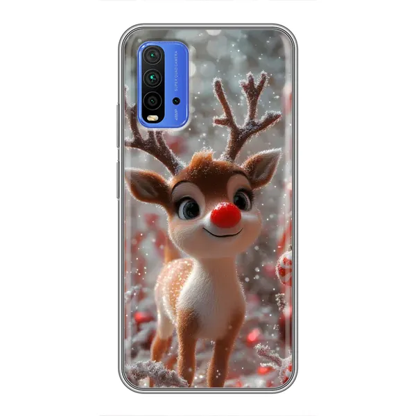 Чехол с принтом «Олень с носом» для Xiaomi Redmi 9T