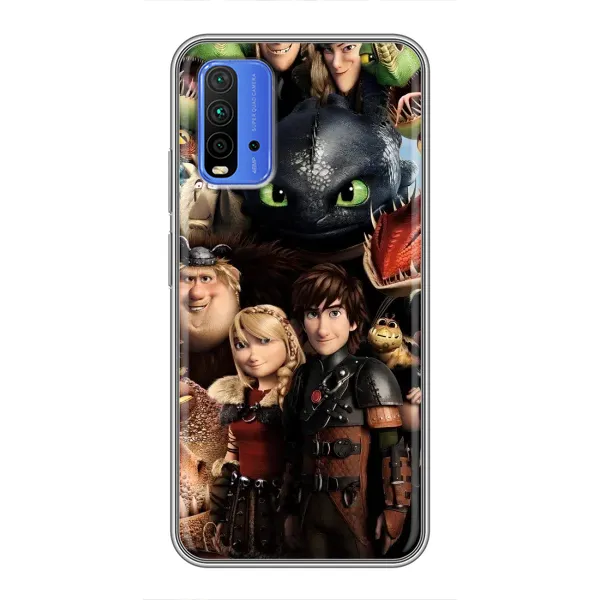 Чохол з принтом «Персонажі дракона» для Xiaomi Redmi 9T