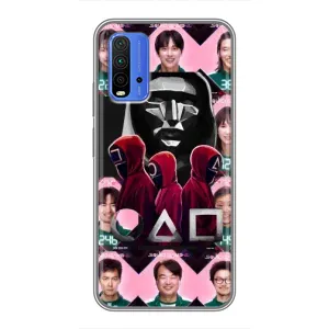 Чохол Гра в кальмара для Xiaomi Redmi 9T (Учасники Гра кальмара)