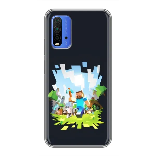 Чехол с принтом «персонажи Minecraft» для Xiaomi Redmi 9T Чехол с принтом «персонажи Minecraft» для Xiaomi Redmi 9T