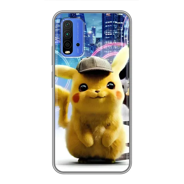Чохол з принтом «Пікачу в місті» для Xiaomi Redmi 9T
