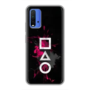 Чохол Гра в кальмара для Xiaomi Redmi 9T (Символи Гра кальмара)