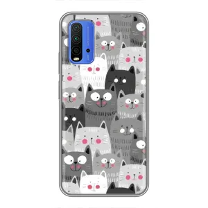 Чохли з Котиками для Xiaomi Redmi 9T (VPrint) (Мальовані котики)