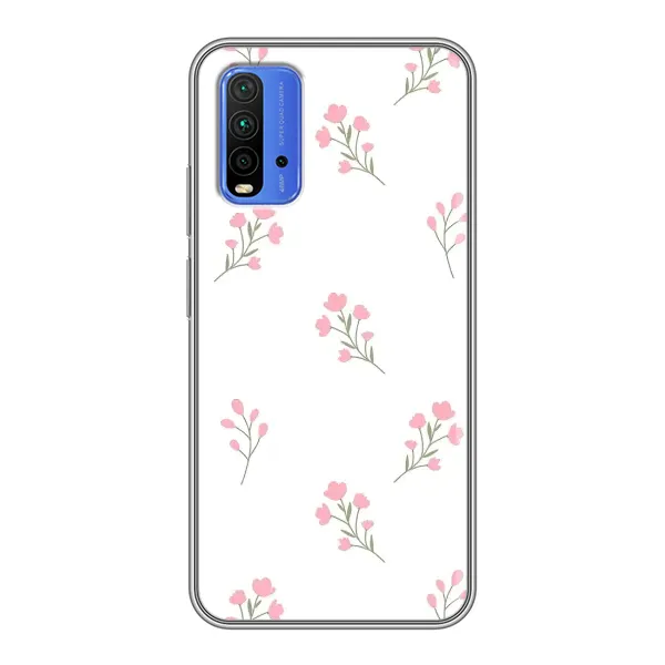 Чохол з принтом «Рожеві квіти» для Xiaomi Redmi 9T