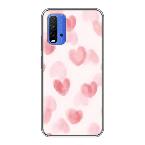 Чохол з принтом «Рожеві сердечки» для Xiaomi Redmi 9T