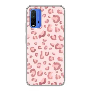 Чохол з розовим принтом для Xiaomi Redmi 9T (Рожевий леопард)