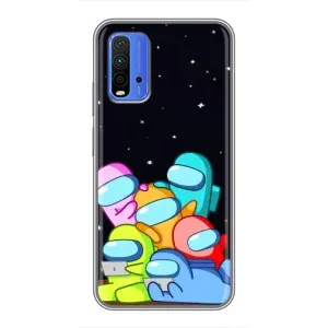 Чохли Амонг Ас для Xiaomi Redmi 9T (AlphaPrint) (Скіни в космосі)