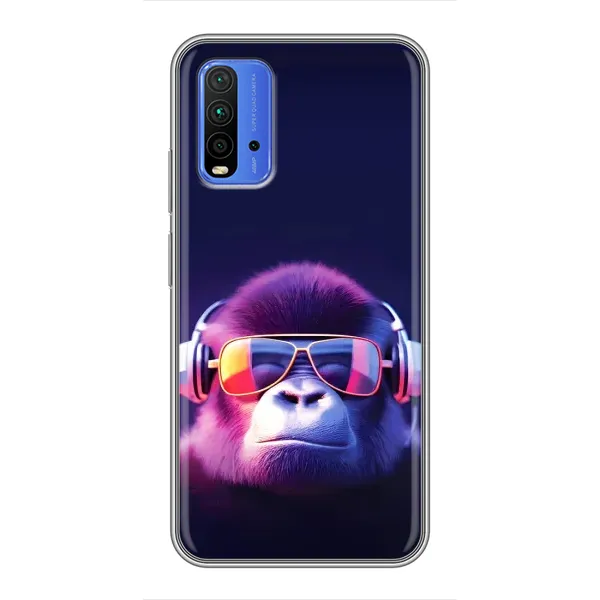 Чохол з принтом «Стильна мавпа» для Xiaomi Redmi 9T