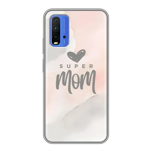 Чохол з принтом «Супер мама» для Xiaomi Redmi 9T
