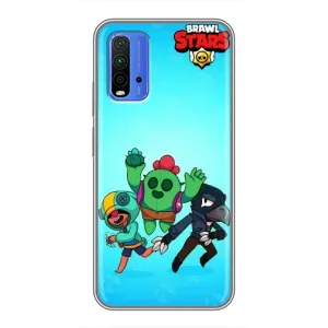 Чехлы Brawl Stars для Xiaomi Redmi 9T (AlphaPrint) (Тріо героїв)