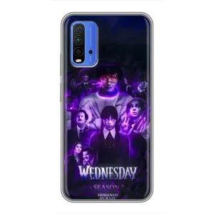 Чохол з дизайном Венздей 2 на Xiaomi Redmi 9T (Фіолетова магія Венздей)