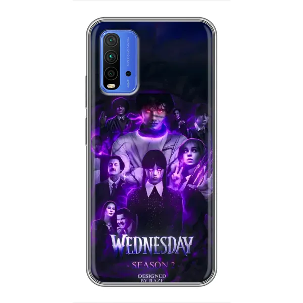 Чохол з принтом «Фіолетова магія Венздей» для Xiaomi Redmi 9T