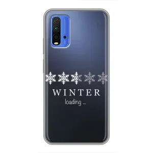 Зимні Чохли для Сяомі Редмі 9Т - прозорий фон (Winter loading)