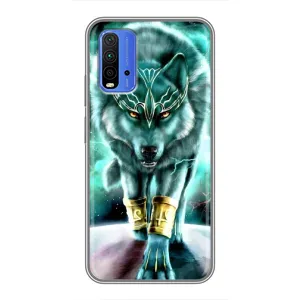 Захисні чохли для Сяомі Редмі 9Т (AlphaPrint) (ХІТ продаж) ВОВК (Яскравий вовк)