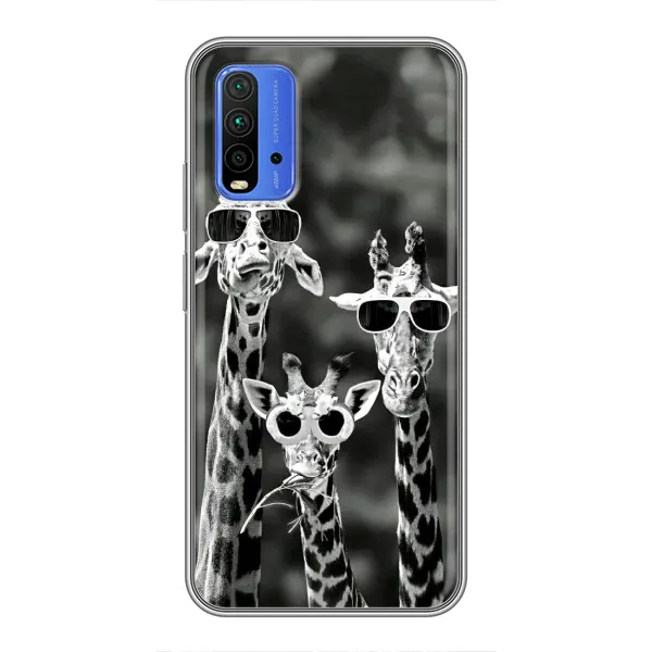 Чохол з принтом «Жирафи в окулярах» для Xiaomi Redmi 9T