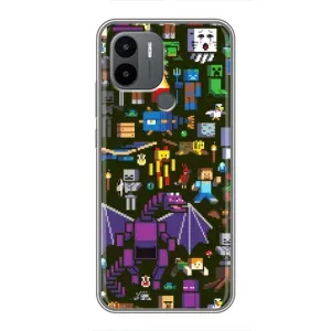 Чохол Майнкрафт на Xiaomi Redmi A1 Plus (AlphaPrint) Minecraft (Колаж Майнкрафт)