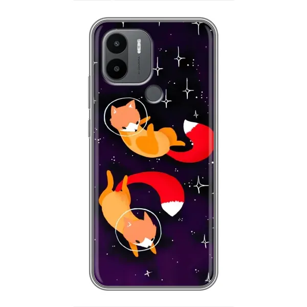 Чохол з принтом «Лисички космонавти» для Xiaomi Redmi A1 Plus