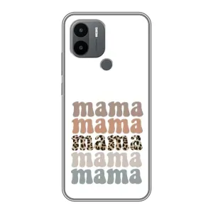 Чехлы для мамы на Xiaomi Redmi A1 Plus (Текстовый коллаж мама)