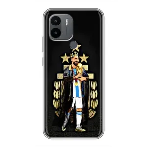 Чехлы для Xiaomi Redmi A1 Plus (Leo чемпион) (AlphaPrint) (Месси Король)