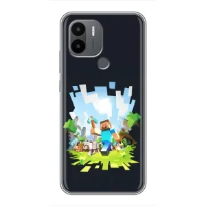Чохол Майнкрафт на Xiaomi Redmi A1 Plus (AlphaPrint) Minecraft (персонажі Minecraft)