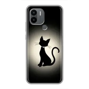 Чехол с принтом для Xiaomi Redmi A1 Plus (AlphaPrint) Модные коты (Силуэт котика)