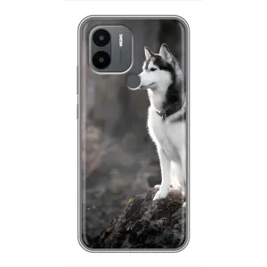 Чехол с Хаски для Xiaomi Redmi A1 Plus - (AlphaPrint) (Верный пес)
