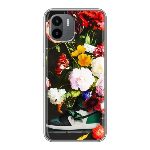 Чехол с принтом «Nike цветы» для Xiaomi Redmi A1 Чехол с принтом «Nike цветы» для Xiaomi Redmi A1