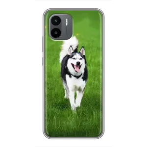 Чехол с Хаски для Xiaomi Redmi A1 - (AlphaPrint) (Радостный Хаски)
