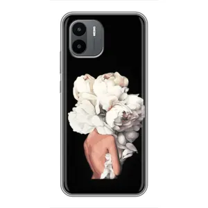 Чехлы (ART) Цветы на Xiaomi Redmi A2 (VPrint) (Белые цветы)