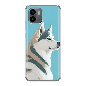Чехол с Хаски для Xiaomi Redmi A2 - (AlphaPrint) (Хаски арт)