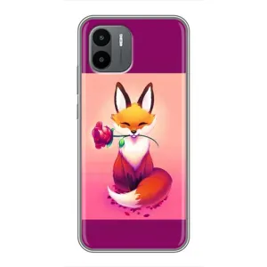 Чехлы с картинкой Лисички для Xiaomi Redmi A2 (VPrint) (Лисичка с розочкой)