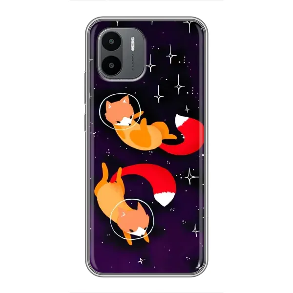 Чохол з принтом «Лисички космонавти» для Xiaomi Redmi A2