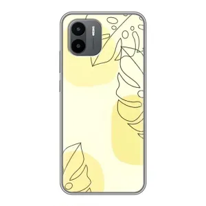 Силконовий чохол з принтом в квітах на Xiaomi Redmi A2 (Жовта монстера арт)