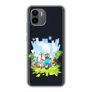 Чохол Майнкрафт на Xiaomi Redmi A2 (AlphaPrint) Minecraft (персонажі Minecraft)