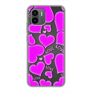 Чехлы для любимой на Редми А2 (VPrint) (Pink hearts)