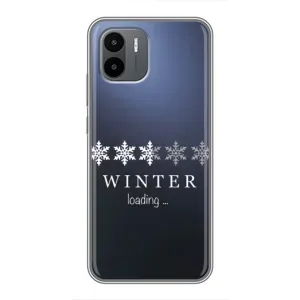 Зимние Чехлы для Редми А2 - прозрачный фон (Winter loading)