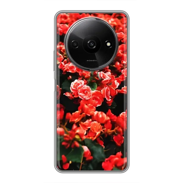 Чехол с принтом «Цветы красные» для Xiaomi Redmi A3