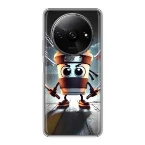 Чехол с мемом Тралалело тралала на Xiaomi Redmi A3 (Капучино асасино)