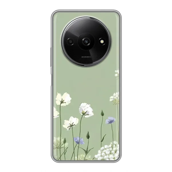 Чохол з принтом «Квіти на зеленому» для Xiaomi Redmi A3
