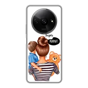 Чохол з друком для Xiaomi Redmi A3 - (Мама з дитинкою) (AlphaPrint) (Мама з синочком)