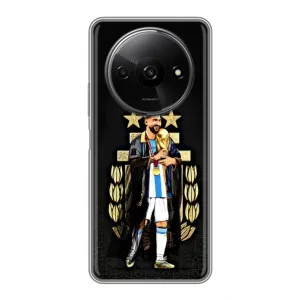 Чехлы для Xiaomi Redmi A3 (Leo чемпион) (AlphaPrint) (Месси Король)