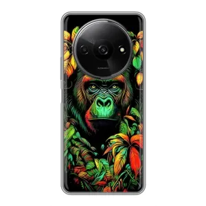 Чохол з Мавпами Xiaomi Redmi A3 - (AlphaPrint) (Мавпа в квітах)