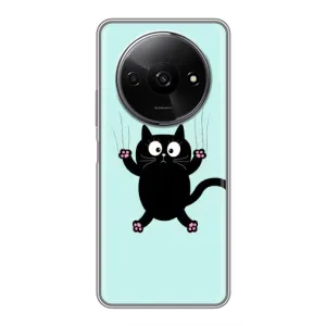 Чехол с принтом для Xiaomi Redmi A3 (AlphaPrint) Модные коты (Падающий кот)