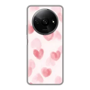 Чохол з розовим принтом для Xiaomi Redmi A3 (Рожеві сердечки)