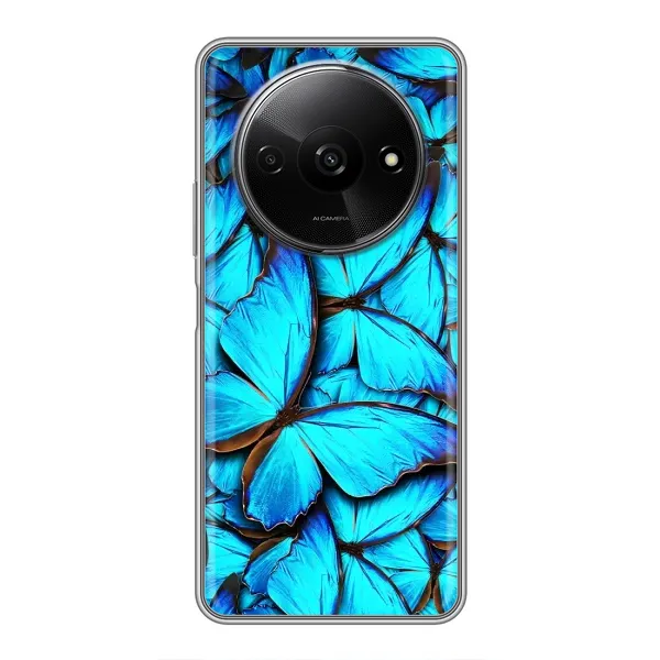 Чехол с принтом «Синие бабочки» для Xiaomi Redmi A3