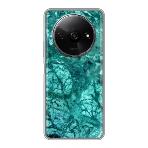 Мраморный чехол на Xiaomi Redmi A3 (VPrint) (Зеленый мрамор)