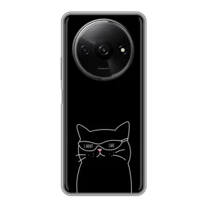 Чехол с рисунком кот на Xiaomi Redmi A3x (Равнодушный кот)